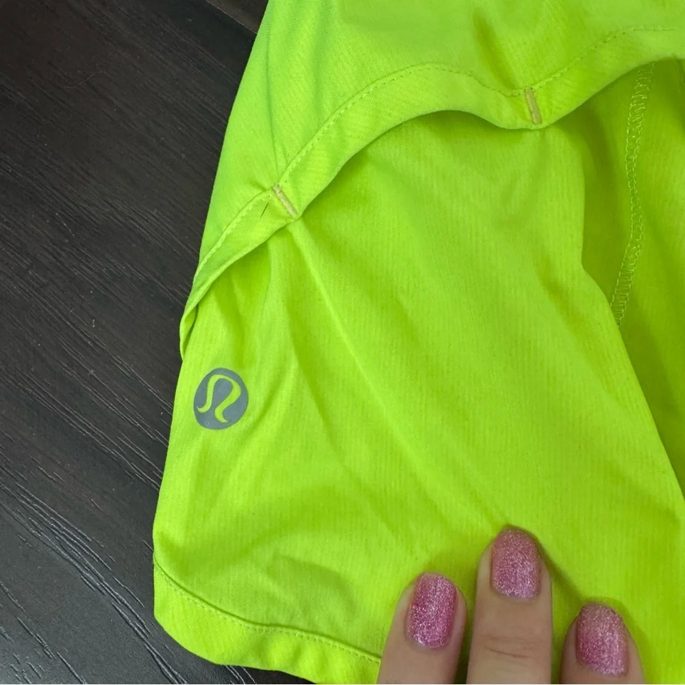 Lululemon Speed Up Shorts Neon Yellow | Running Active Gym Athletic 6 - Picture 5 of 8